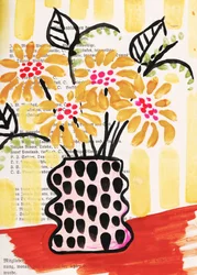 Playful Floral Vase