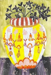 Vibrant Striped Vase