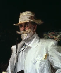 Portrait of William Merritt Chase, American Impressionist Painter, c. 1910