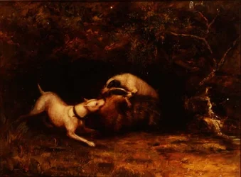 Dogs Baiting a Badger, c.1870