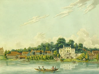 The Banks of the Thames at Twickenham, Showing the House of Alexander Pope