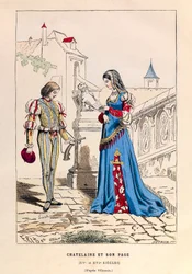 Chatelaine and Her Page 15th Century - Private Collection