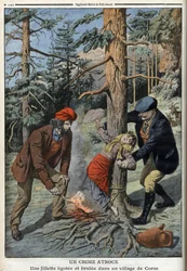 A girl tied up and burned in a village of Corsica - The Petit Journal, May 1