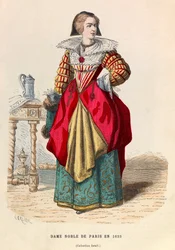 A Noble Lady of Paris 1633 - A Noblewoman at Paris 17th Century