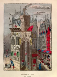 A street in Paris, 15th century - Private collection
