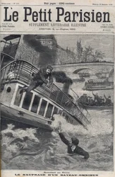 Accident in the Seine in Paris - The sinking of an Omnibus boat (Le Petit Parisien, 18/12/1898)