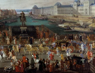 Activities and Passage on the Pont Neuf in Paris