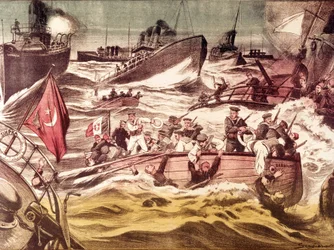 Battle of Kunfuda: naval battle fought on 7 and 8 January 1912, during the Italian-Turkish War, in the Red Sea, in front of the port of Kunfuda, Saudi Arabia