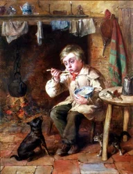 Boy Eating Porridge