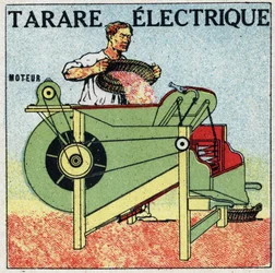 Electrical tools: cross-section of an electric tarare. Anonymous illustration from 1925. Private collection.