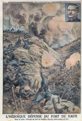 First World War 1914-1918 (War 14-18). The Heroic Defence of Fort Vaux with its Battalion Commander Sylvain Eugène Raynal (1867-1939). In “Le Petit Journal”