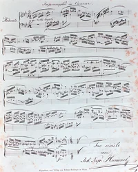 First page of piano method by J. N. Hummel (19th century)