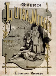 Frontispiece of musical score of Luisa Miller, opera by Giuseppe Verdi