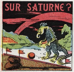 Gravity: Measure of Mass on Saturn. Anonymous Illustration of 1925. Private Collection