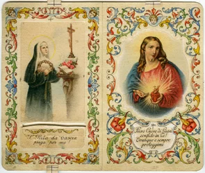 St. Rita of Cascia and Jesus with Sacred Heart