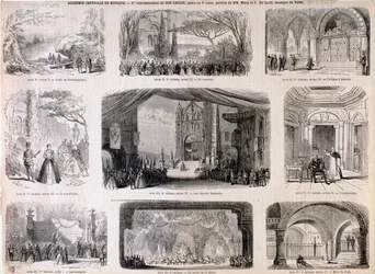 Illustrations for Don Carlo, opera by Giuseppe Verdi