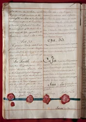 Independence of the United States: trade of friendship and trade between France and the United States (represented by Benjamin Franklin) dates from February 1778. Paris, Ministry of Foreign Affairs