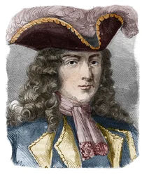Jean-Bernard Louis de Saint Jean, Baron de Pointis, French admiral and privateer. Engraving of the 19th century. Private collection