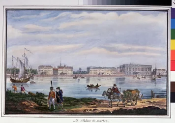 The Marble Palace and the Neva Embankment in Saint Petersburg
