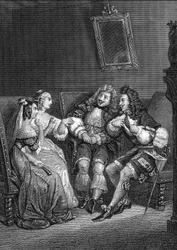 Les precieuses ridicules engraving after Vernet from 