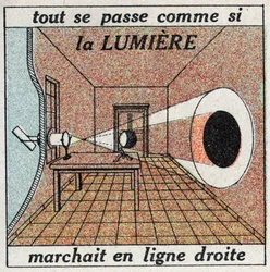 Light Propagation: Everything Happens as if the Light Was Running in a Straight Line. Anonymous Illustration from 1925. Private Collection