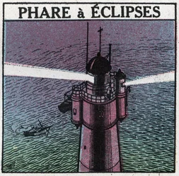 Light Signals: Eclipses Lighthouse. Anonymous illustration of 1925. Private collection.