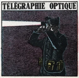 Light signals: optical telegraphy. Anonymous illustration of 1925. Private collection.