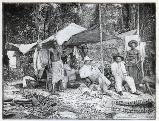 Mission of the French Captain Louis Gustave Binger: Camp of the Mission in Afforenou, Côte d