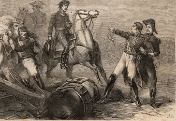 Napoleonic Wars 1813-15 - Battle at Ligny (Belgium), on 16 June 1815 - Death of Jean-Baptiste Girard - Battle of Ligny (16 June 1815): wounded on the battlefield, General Girard (1775-1815), repatriated to Paris, died on 27 June