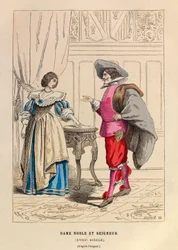 Nobleman and noblewoman 18th century costumes - private collection
