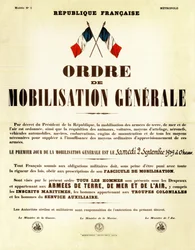Order of mobilization in France September 02