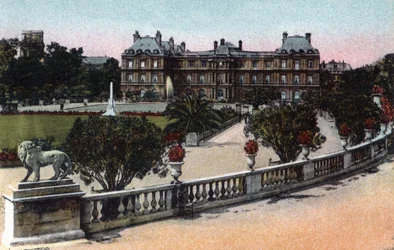 Paris: The Palais and the Jardin du Luxembourg. Photograph of 1920 in Artistic Album of the City of Paris. Private Collection