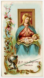 Pious image: The virgin of the tears from Treviglio