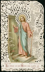Pious image: Jesus knocking at the door