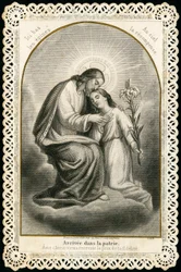 Pious image: Jesus receiving the souls of the faithful