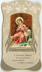 Jesus with Two Lambs