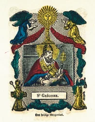 Pious Image: Saint Gregoire I the Great