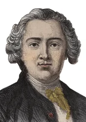 Portrait of Claude Adrien Helvetius (1715-1771), English philosopher (engraving)