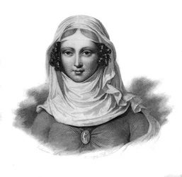 Portrait of Clemence Isaure, Toulouse lady who would have lived in the 14th century