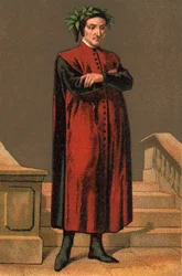 Portrait of Dante Alighieri, Italian poet.