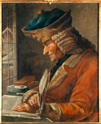 Portrait of Francois Marie Arouet Voltaire in His Study