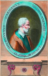 Portrait of Girolamo Cardano (Hieronymus Cardanus) (1501-1576) Italian mathematician, philosopher, astrologer and doctor - private collection