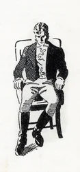 Portrait of Heathcliff from the novel 