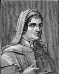 Portrait of Lelio Orsi (1511-1587), Italian painter. Engraving of 1859 in 