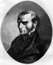 Portrait of Louis Pierre Louvel (1783-1820), assassin of the Duke of Berry in 1820 - engraving of 1863 in “Le Livre Rouge - Histoire de l