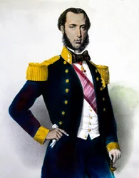 Portrait of Maximilian I, Emperor of Mexico (1832-1867) (engraving)