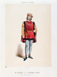 Portrait of Mr. Faure interpreting King Charles VII in the opera 
