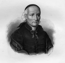 Portrait of Nicola Sottile (1751-1832), Novara canon In Portraits and history of useful men: men and women of all countries and of all conditions, who have acquired rights to the recognition of men published and propagated by the Societe Montyon and Fra