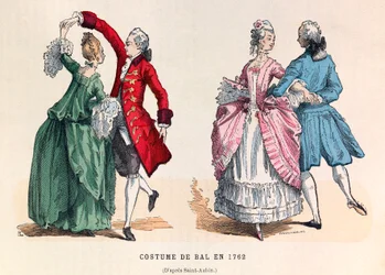 Prom Costumes in 1762 (Reign of King Louis XV)
