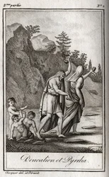 Representation of Deucalion and Pyrrha